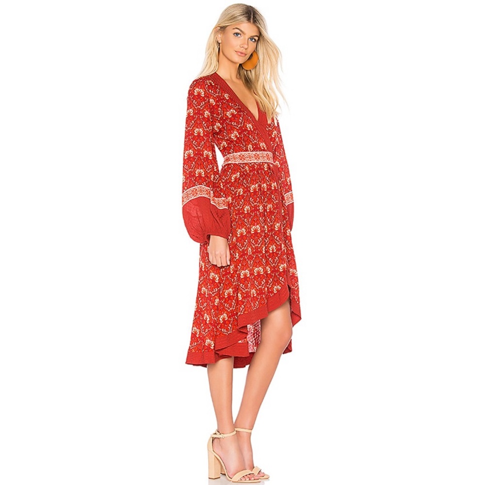 Spell Red Floral Maxi Dress